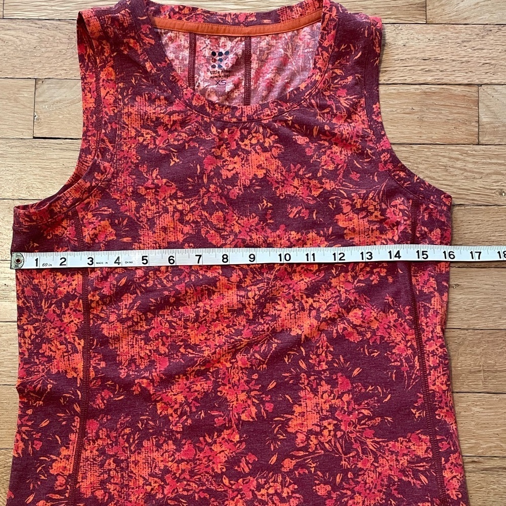 Title Nine Floral Red Sleeveless Top W’s XS - Picture 5 of 6